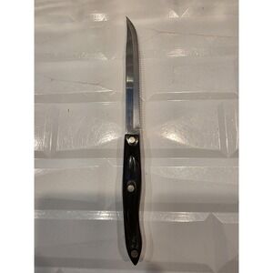 Cutco Serrated Bread Knife Petite Carver 1729  Classic Brown Handle USA.